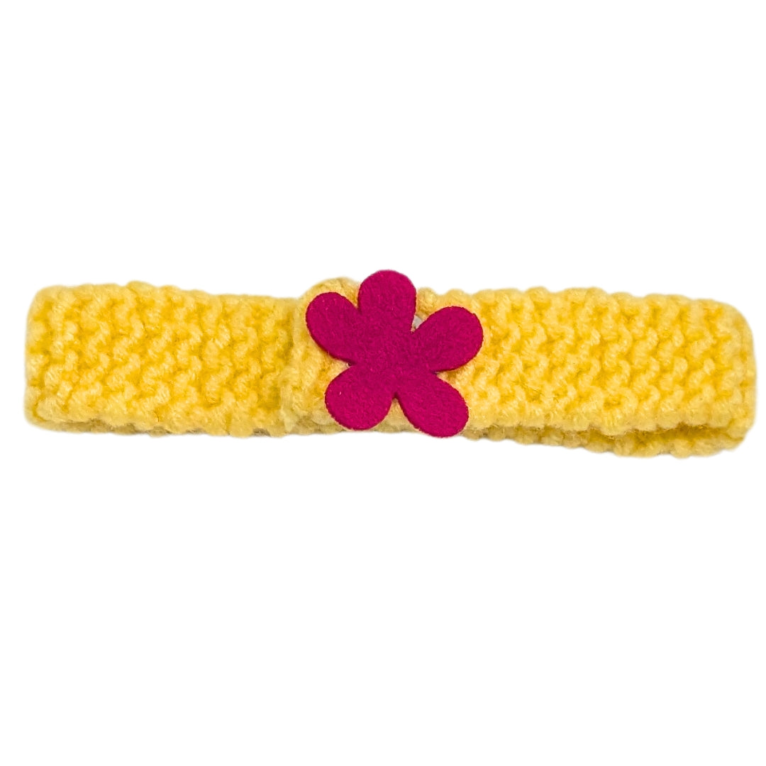 HRIKU® Cat Neck Bands - Cozy Winter Fashion for Cats - Yellow (Pack of 2)