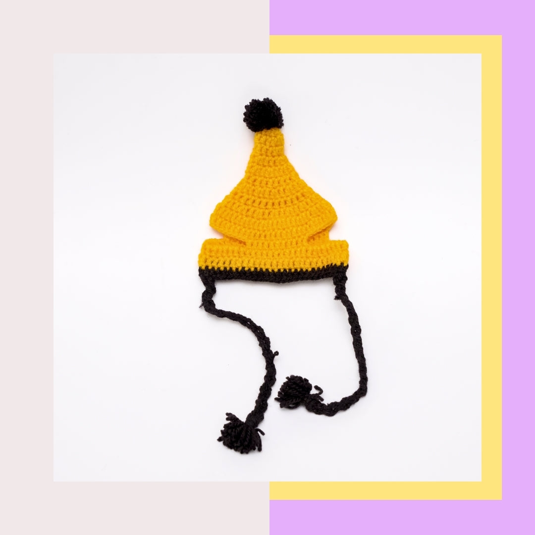 HRIKU® Woollen Pet Cap, Indian-Made, Handcrafted Fashion - Bees Knees