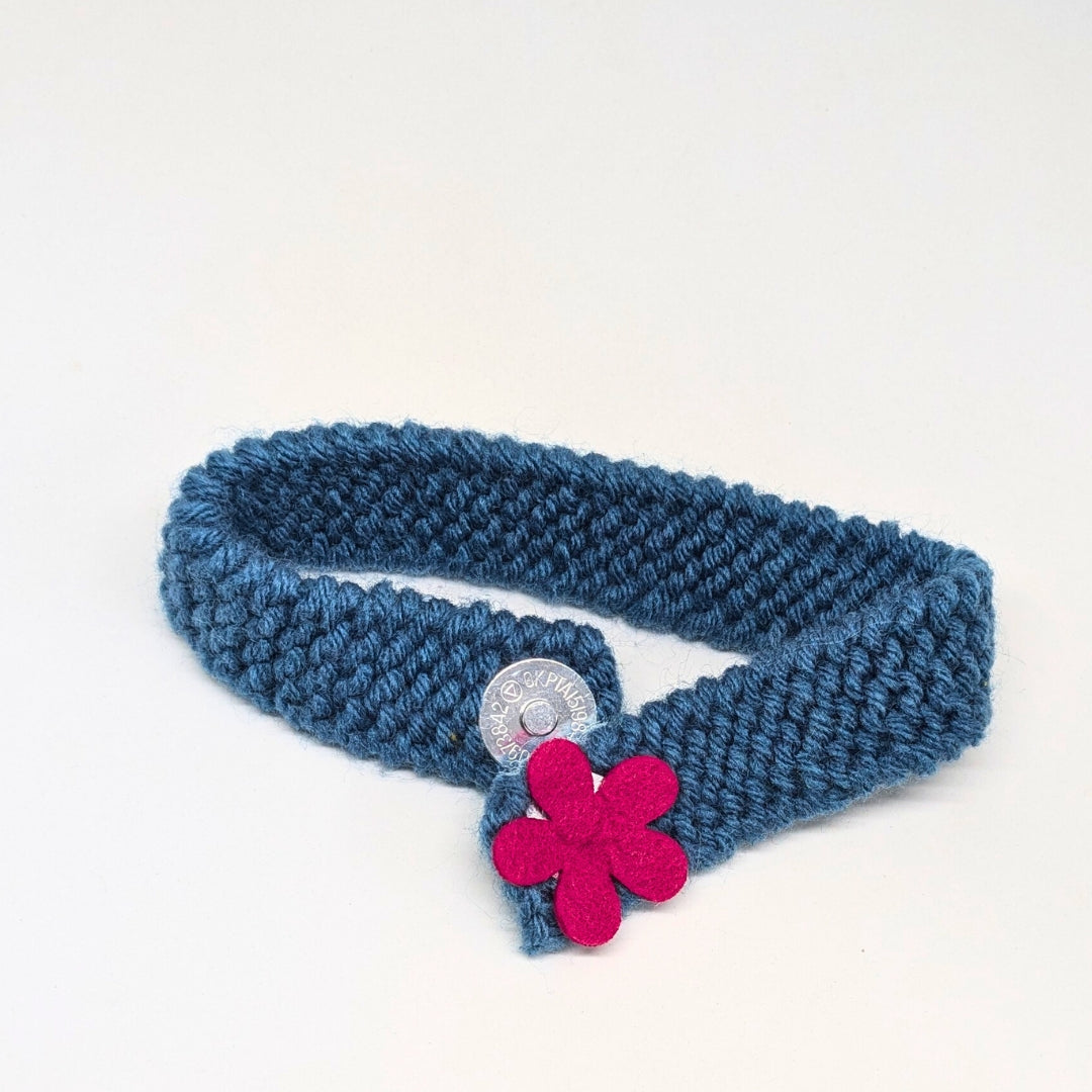 HRIKU® Cat Neck Bands - Cozy Winter Fashion for Cats - Blue (Pack of 2)