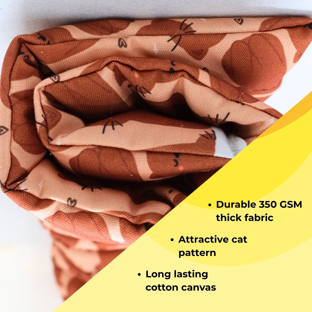 HRIKU® Cat-Themed Comforter for Cats - Brown