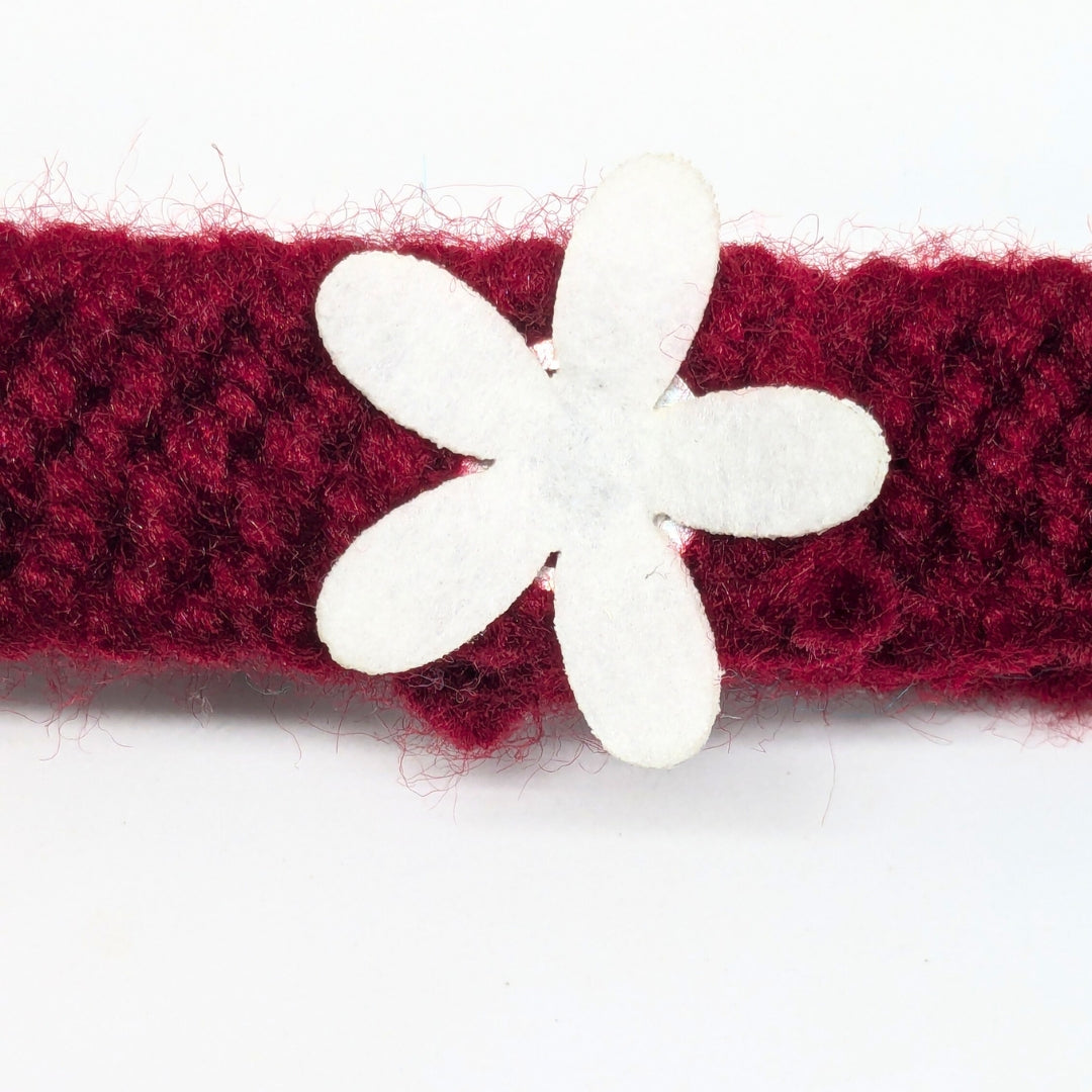 HRIKU® Cat Neck Bands - Cozy Winter Fashion for Cats - Maroon (Pack of 2)