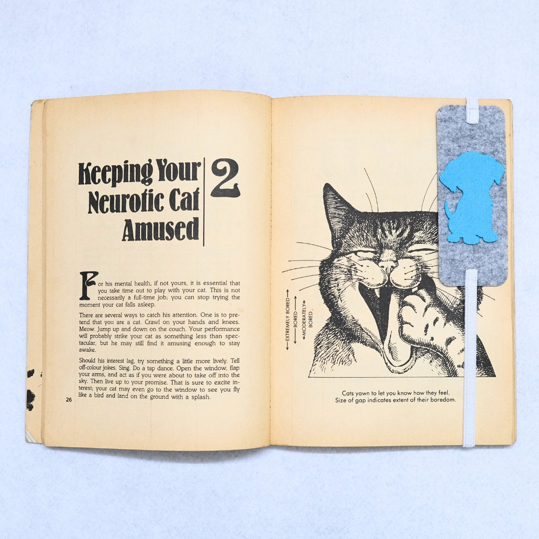 HRIKU® Felt Bookmark Set, Indian-Made, Set of 3 - Cat Dog
