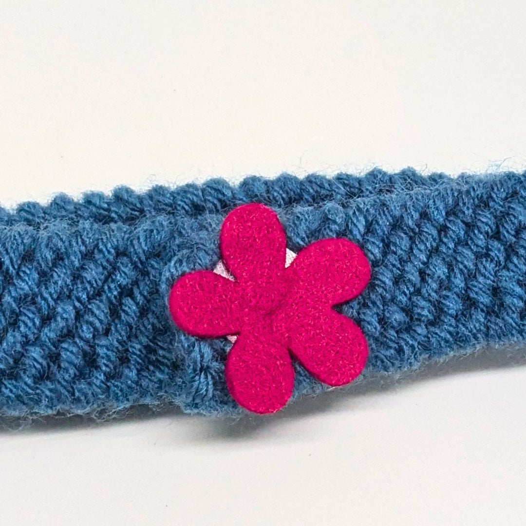 HRIKU® Cat Neck Bands - Cozy Winter Fashion for Cats - Blue (Pack of 2)