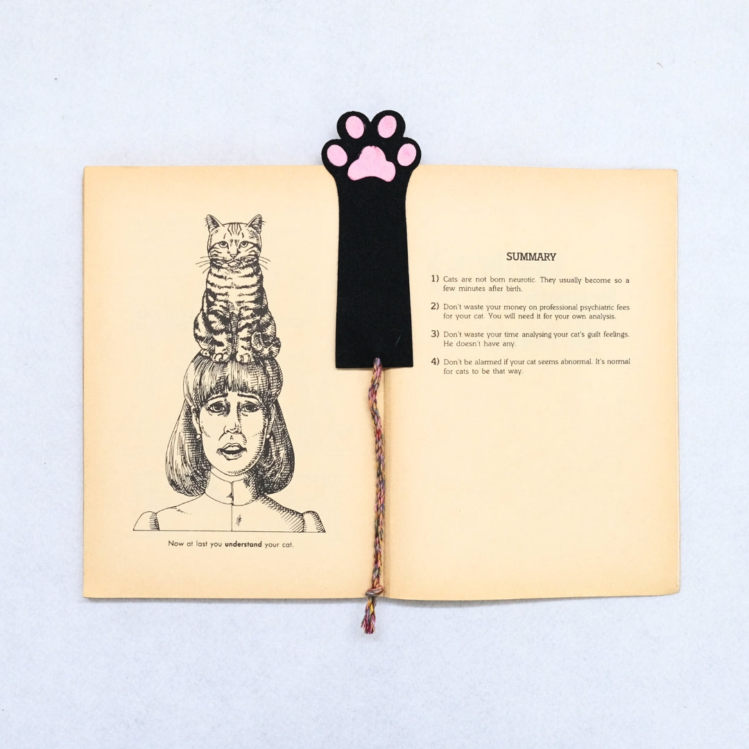 HRIKU® Felt Bookmark Set, Indian-Made, Set of 3 - Cat Paw