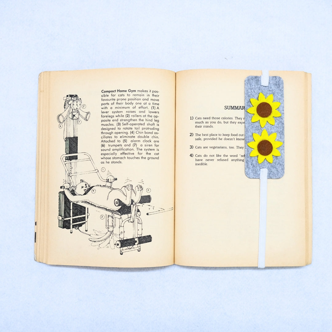 HRIKU® Felt Bookmark Set, Indian-Made, Set of 3 - Flowers
