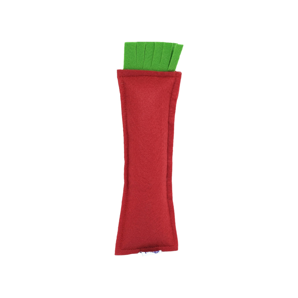 HRIKU® Catnip Felt Kicker Toy, Organic Himalayan Catnip - Red