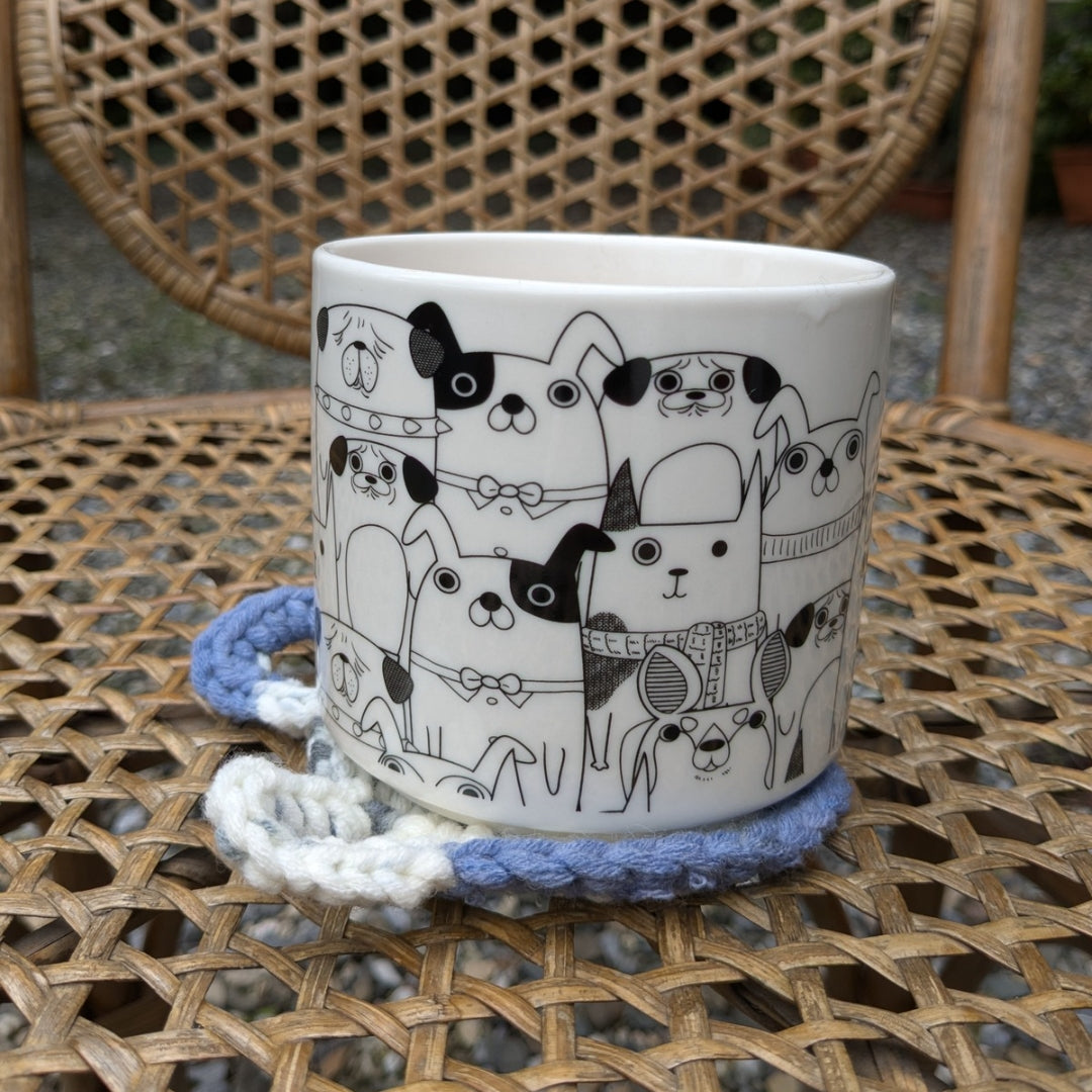 HRIKU® Crochet Wool Cat Coaster Cute & Durable - Set of 2