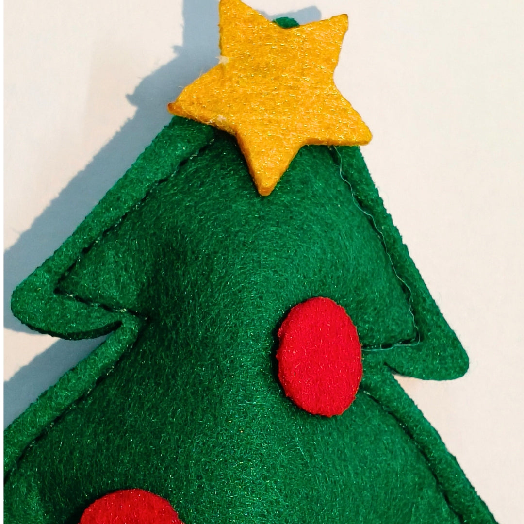 HRIKU® Felt Catnip Toy Christmas Tree, Organic Himalayan Catnip, Handcrafted