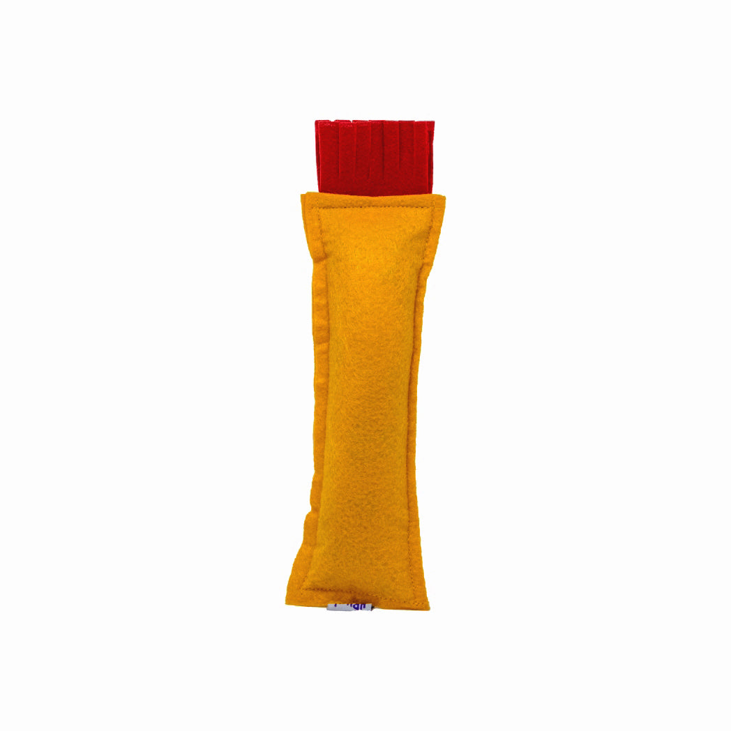 HRIKU® Catnip Felt Kicker Toy, Organic Himalayan Catnip - Yellow