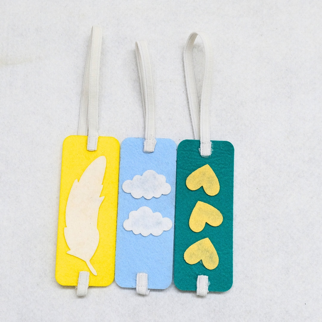 HRIKU® Felt Bookmark Set, Indian-Made, Set of 3 - Nature