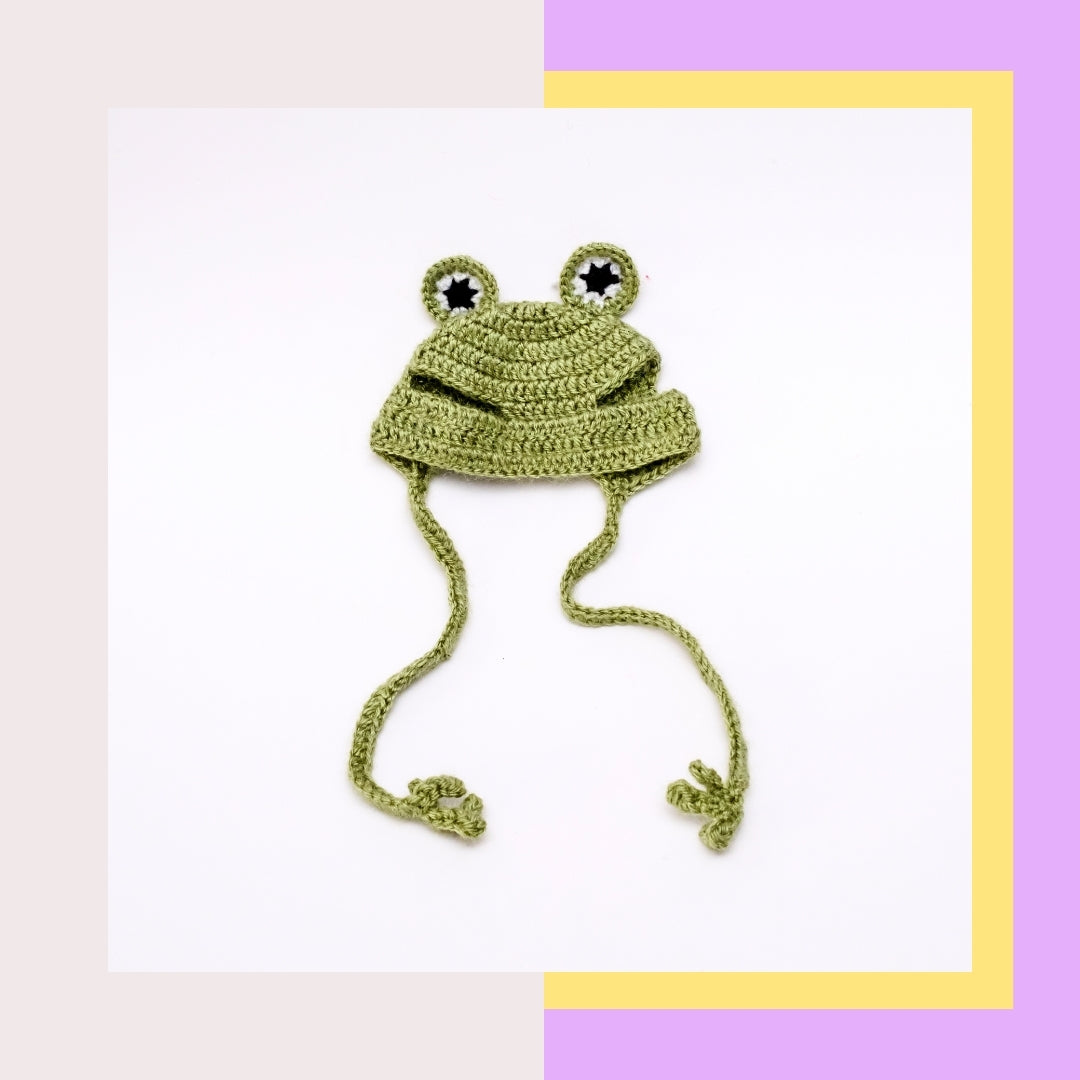 HRIKU® Woollen Pet Cap, Indian-Made, Handcrafted Fashion - Toady 2