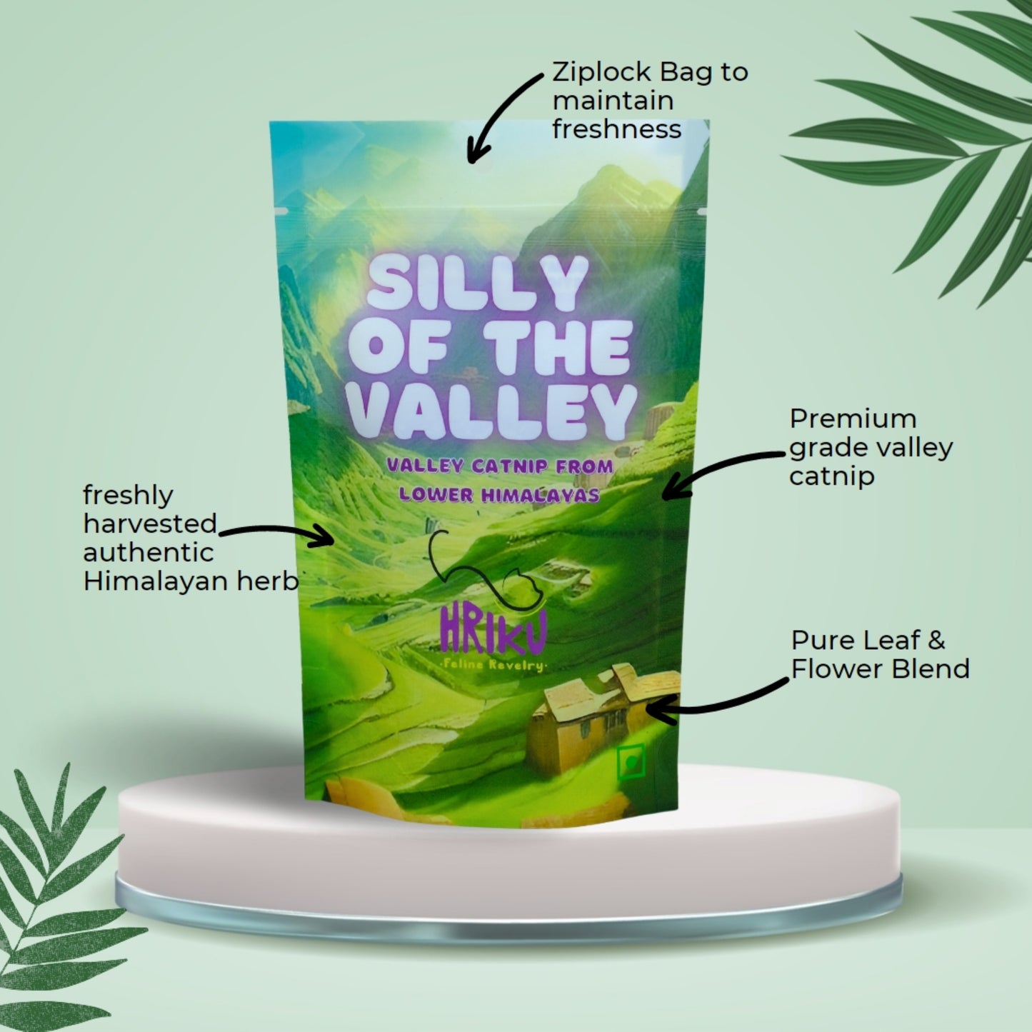 HRIKU® Silly of the Valley Catnip, Organic Himalayan, 25g