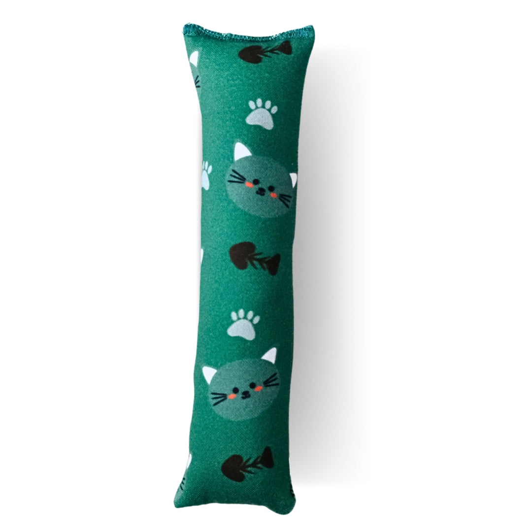 HRIKU® Catnip Canvas Kicker Toy, Organic Himalayan Catnip – Neko Parade (Green)