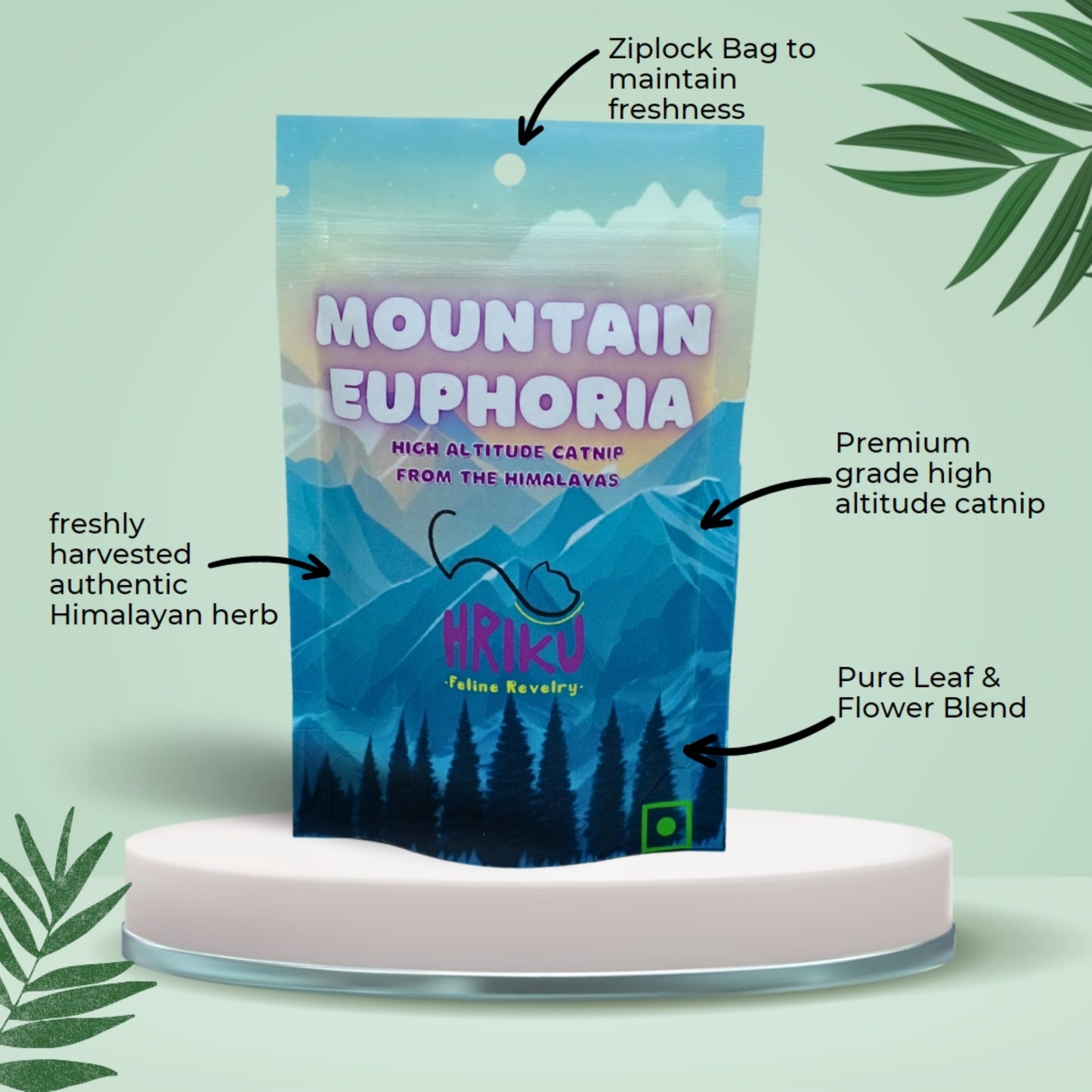HRIKU® Mountain Euphoria Catnip, Organic Himalayan, 10g