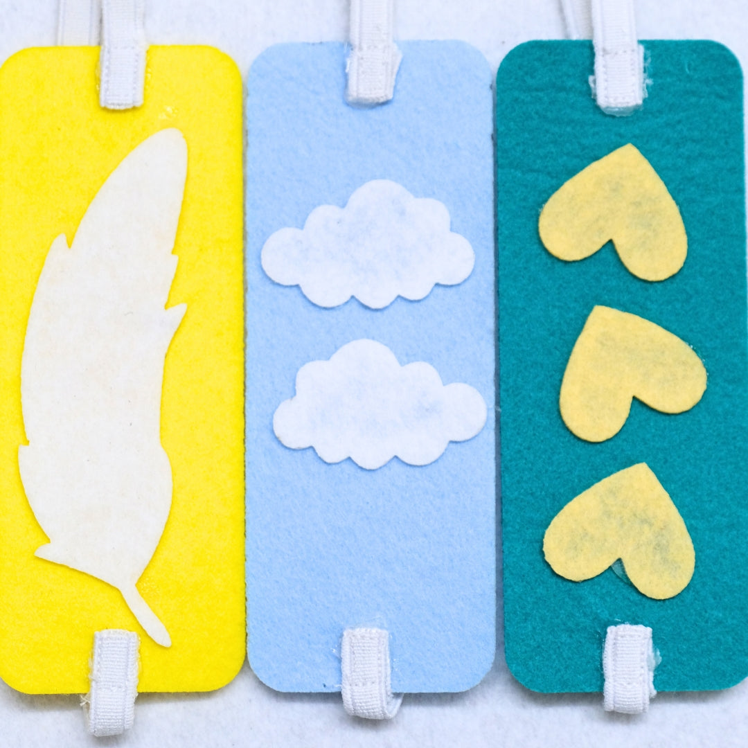 HRIKU® Felt Bookmark Set, Indian-Made, Set of 3 - Nature