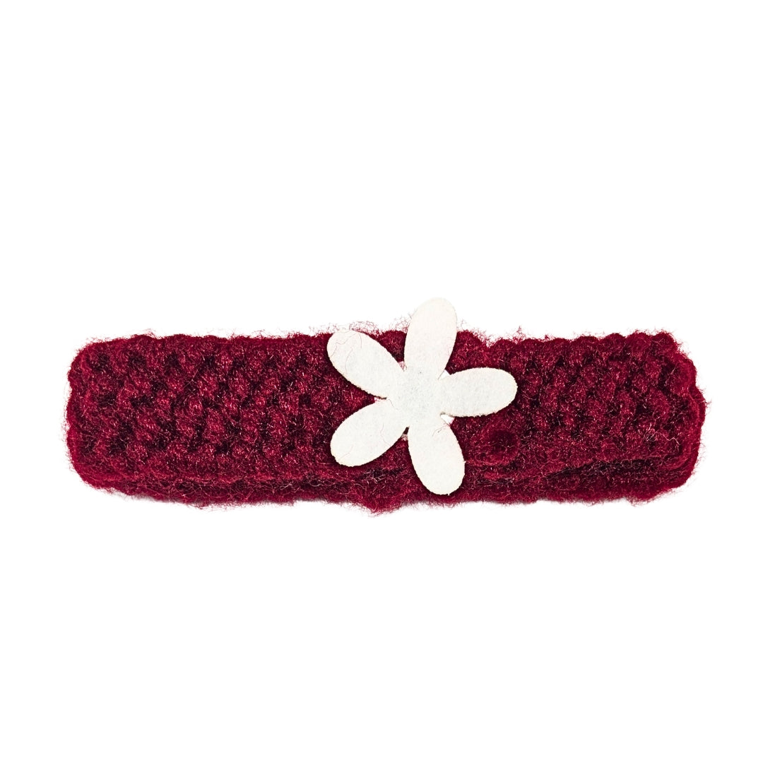 HRIKU® Cat Neck Bands - Cozy Winter Fashion for Cats - Maroon (Pack of 2)