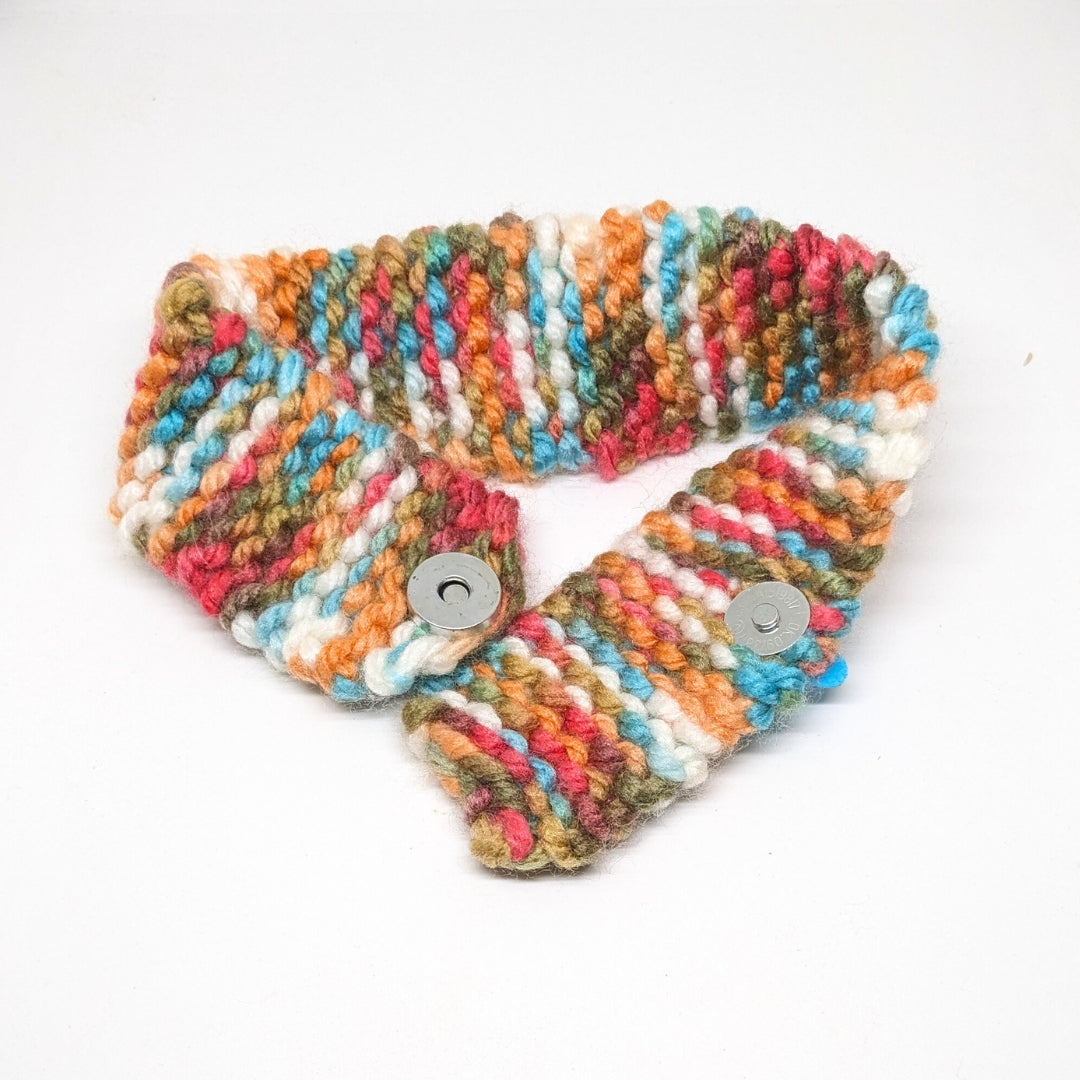 HRIKU® Crocheted Woollen Cat Muffler, Indian-Made, Handcrafted - Rainbow
