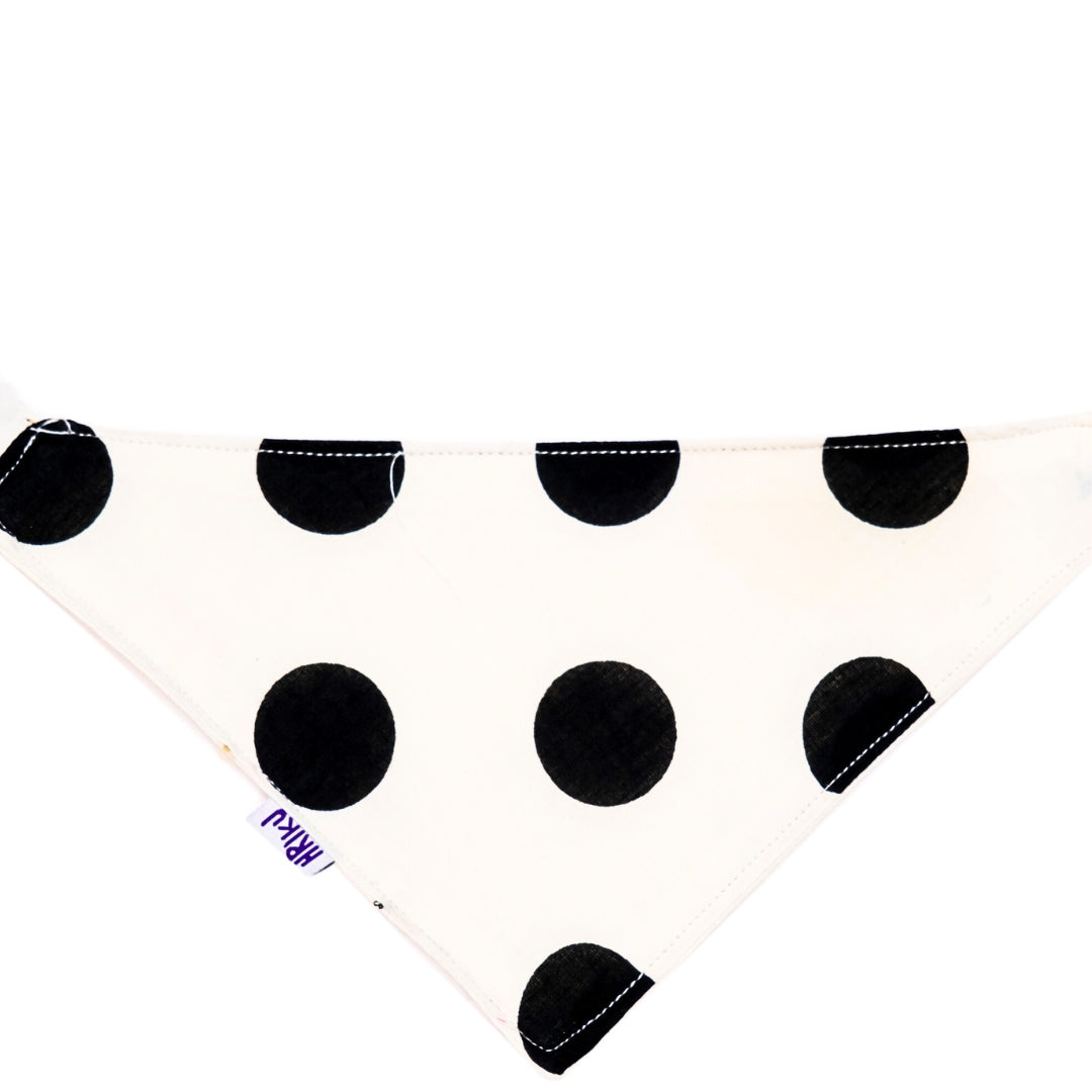 HRIKU® Cat Bandana - Cotton - Polka (White)