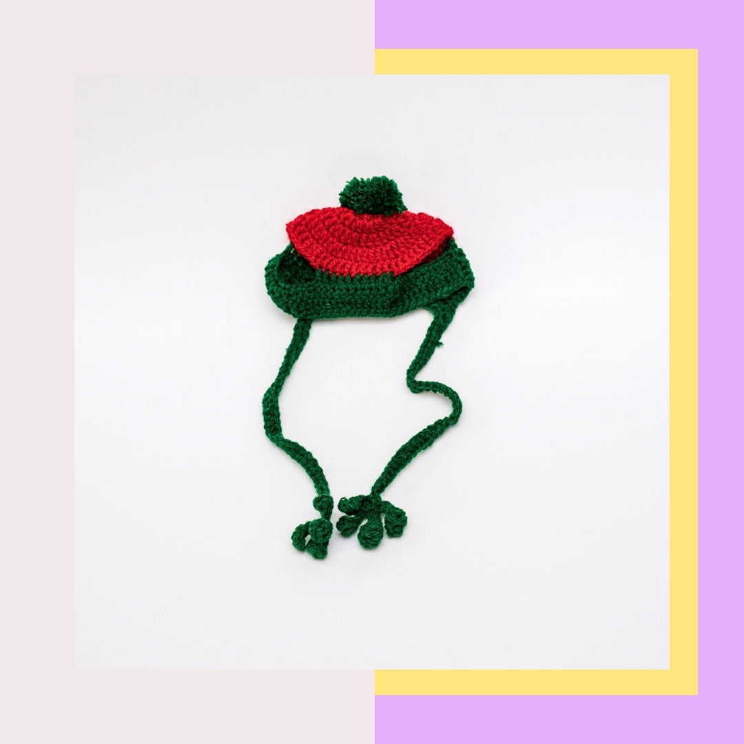 HRIKU® Woollen Pet Cap, Indian-Made, Handcrafted Fashion - What the Elf