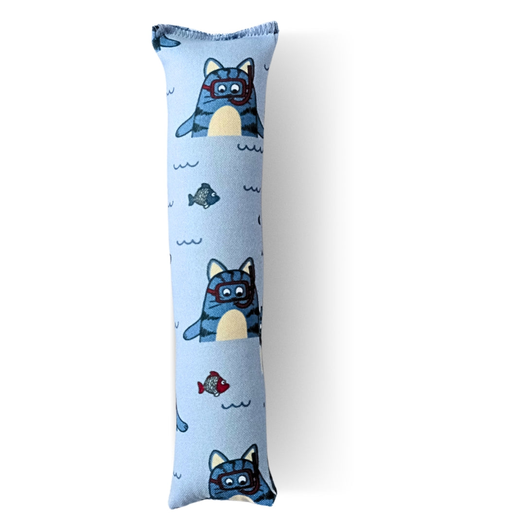 HRIKU® Catnip Canvas Kicker Toy, Organic Himalayan Catnip – Neko Parade (Blue)