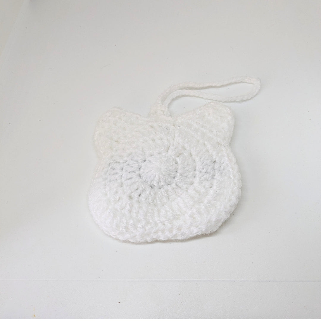 HRIKU® Woollen Cat Coin Pouch/Ear Bud pouch, Indian-Made, Handcrafted