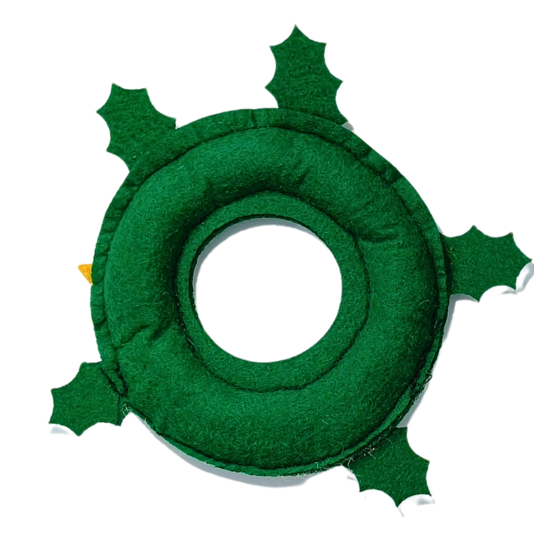 HRIKU® Felt Catnip Toy Christmas Wreath, Organic Himalayan Catnip, Handcrafted