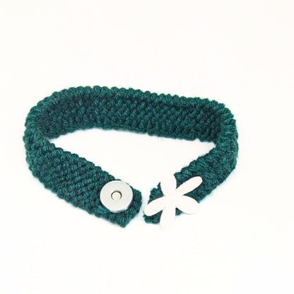 HRIKU® Cat Neck Bands - Cozy Winter Fashion for Cats - Sea Green (Pack of 2)