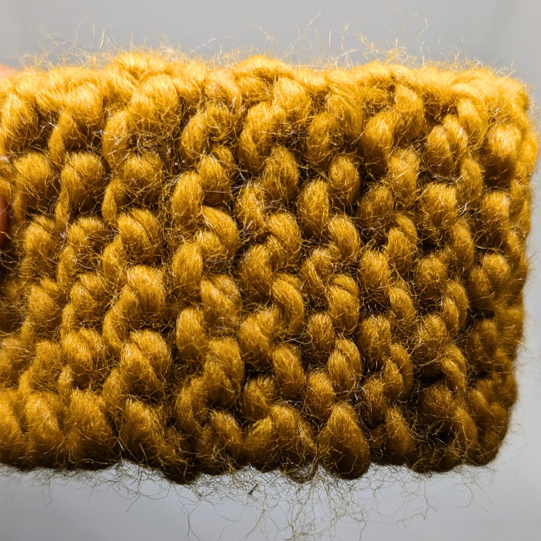 HRIKU® Crocheted Woollen Cat Muffler, Indian-Made, Handcrafted - Ochre