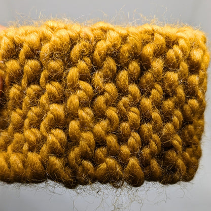HRIKU® Crocheted Woollen Cat Muffler, Indian-Made, Handcrafted - Ochre