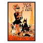 HRIKU® Art Prints - Quirky Cat & Dog Designs - Crazy Dog Lady (Without Frame)