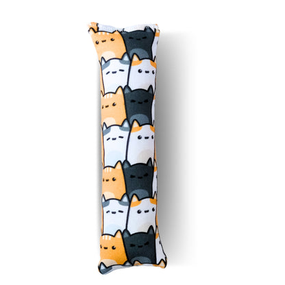 HRIKU® Catnip Canvas Kicker Toy, Organic Himalayan Catnip – Neko Parade (Orange-Grey)