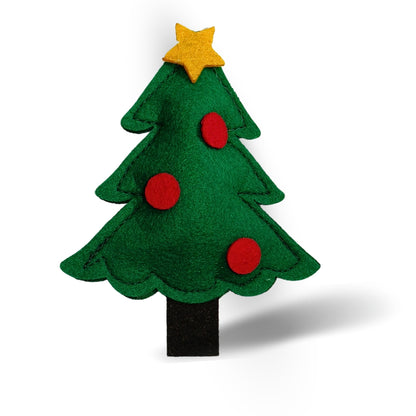 HRIKU® Felt Catnip Toy Christmas Tree, Organic Himalayan Catnip, Handcrafted