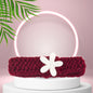 HRIKU® Cat Neck Bands - Cozy Winter Fashion for Cats - Maroon (Pack of 2)