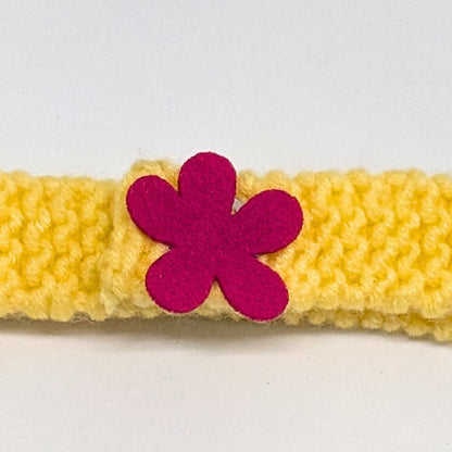 HRIKU® Cat Neck Bands - Cozy Winter Fashion for Cats - Yellow (Pack of 2)
