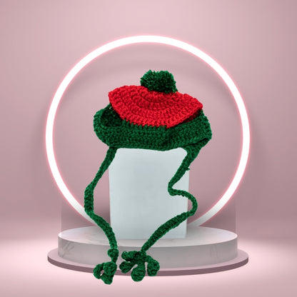 HRIKU® Woollen Pet Cap, Indian-Made, Handcrafted Fashion - What the Elf