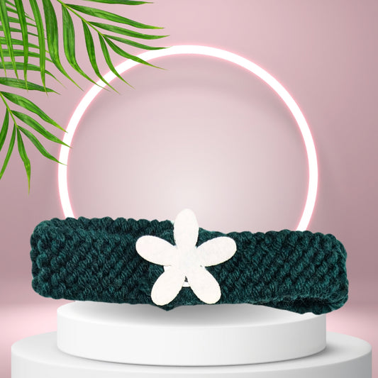 HRIKU® Cat Neck Bands - Cozy Winter Fashion for Cats - Sea Green (Pack of 2)