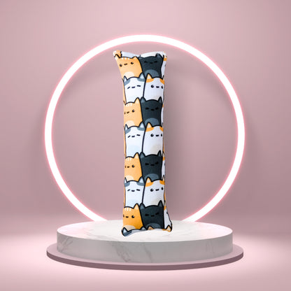 HRIKU® Catnip Canvas Kicker Toy, Organic Himalayan Catnip – Neko Parade (Orange-Grey)