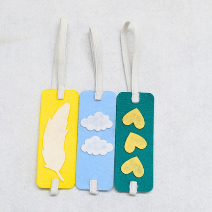 HRIKU® Felt Bookmark Set, Indian-Made, Set of 3 - Nature