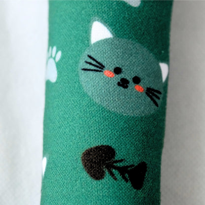 HRIKU® Catnip Canvas Kicker Toy, Organic Himalayan Catnip – Neko Parade (Green)
