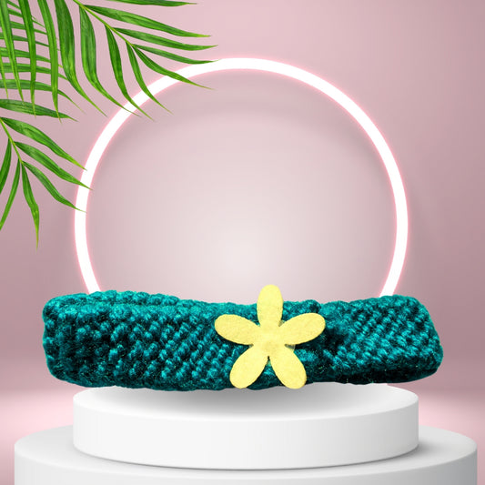 HRIKU® Cat Neck Bands - Cozy Winter Fashion for Cats - Cyan (Pack of 2)