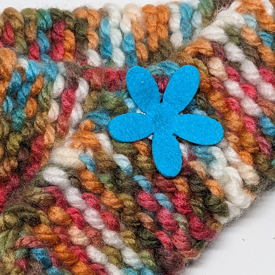 HRIKU® Crocheted Woollen Cat Muffler, Indian-Made, Handcrafted - Rainbow