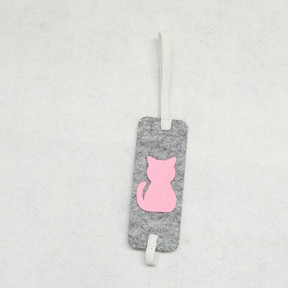 HRIKU® Felt Bookmark Set, Indian-Made, Set of 3 - Cute Cat