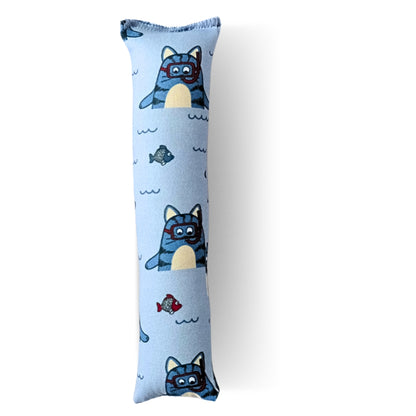 HRIKU® Catnip Canvas Kicker Toy, Organic Himalayan Catnip – Neko Parade (Blue)