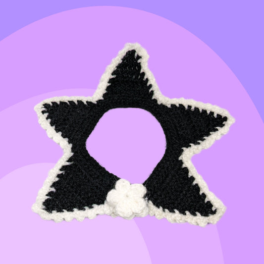 HRIKU® Christmas Wool Crochet Cat Muffler - Cozy & Festive (Black)