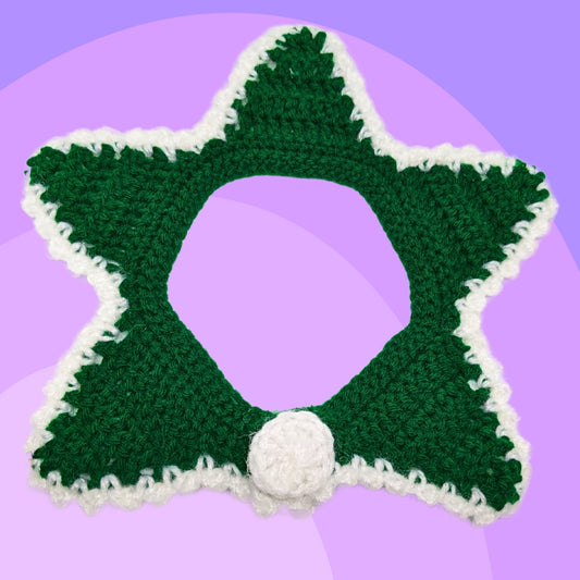 HRIKU® Christmas Wool Crochet Cat Muffler - Cozy & Festive (Green)