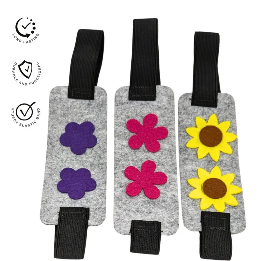 HRIKU FLOWERS Bookmarks I Felt Fabric I Multi-Coloured I for Books, Journals I Attractive Design I for Gifting I Set of 3 I - Image 2